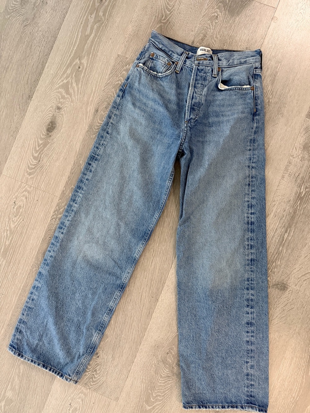 AGOLDE low slung baggy jeans in LIBERTINE- size 23 - Picture 9 of 9